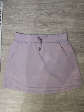 All in Motion Lavender Drawstring Mini Skirt with Shorts